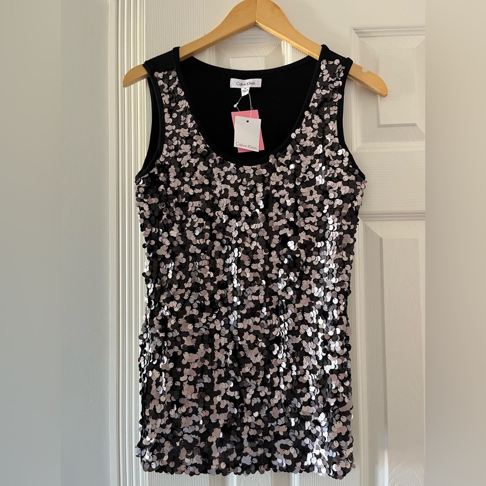 Calvin Klein Black Dress with Pink Tag